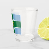 Verre A Shot Drapeau de Derbyshire (Comté d'Angleterre, Royaume (Droite)