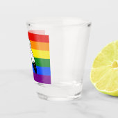 Verre A Shot Drapeau de fierté bispirituel de SlipperyJoe's sym (Droite)
