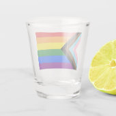 Verre A Shot Drapeau de fierté Progress LGBTQ+ (Dos)