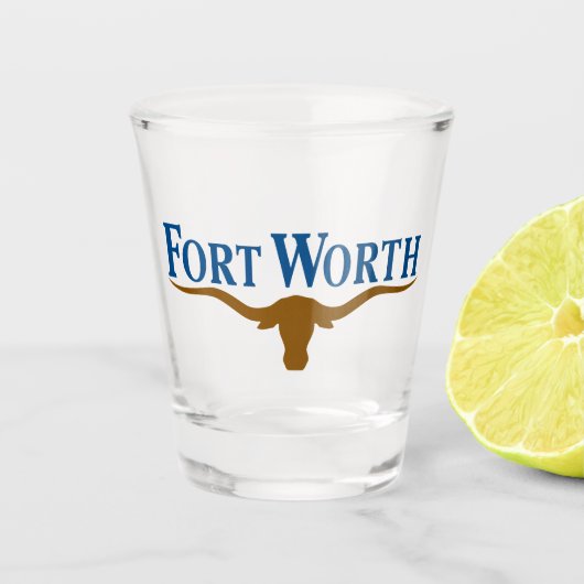 Verre A Shot Drapeau de Fort Worth (Texas) (Devant)