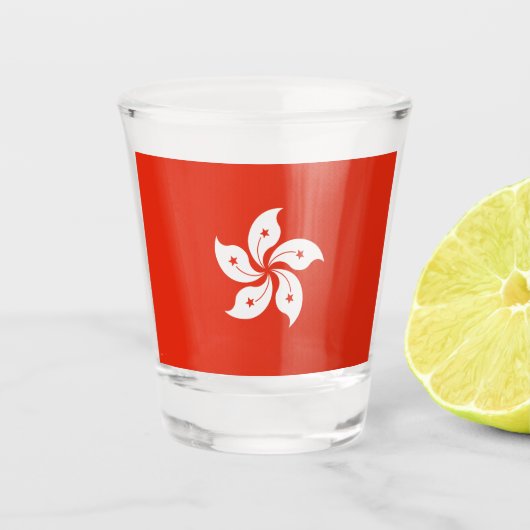 Verre A Shot Drapeau de Hong Kong (Devant)