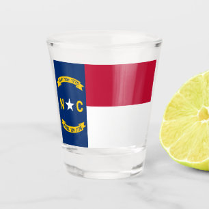 Verre A Shot Drapeau de la Caroline du Nord
