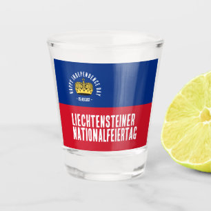 Verre A Shot Drapeau de la fête nationale du Liechtenstein