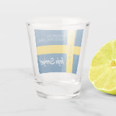 Verre A Shot Drapeau de la fête nationale suédoise Sveriges (Dos)
