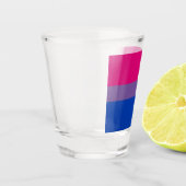Verre A Shot Drapeau de la fierté bisexuelle (Gauche)