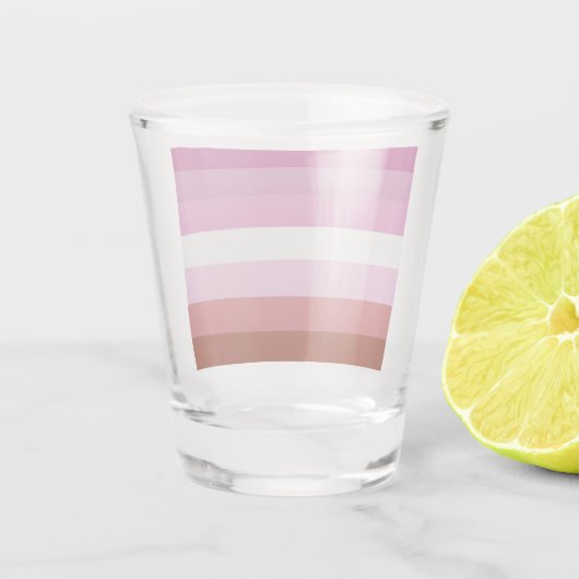 Verre A Shot Drapeau de la fierté lesbienne (Dos)