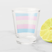Verre A Shot Drapeau de la fierté transfusionnelle (Dos)