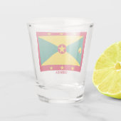 Verre A Shot Drapeau de la Grenade (Dos)