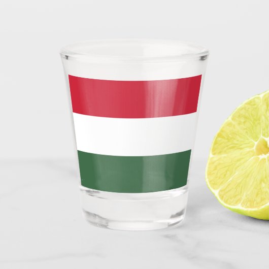 Verre A Shot Drapeau de la Hongrie (Devant)