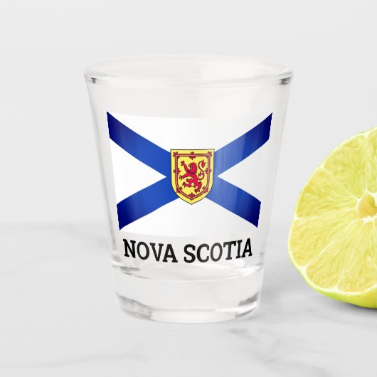Verre A Shot Drapeau de la Nouvelle-Écosse, Canada (Devant)