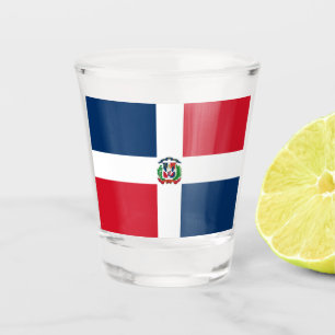 Verre A Shot Drapeau de la République dominicaine