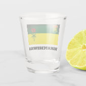 Verre A Shot Drapeau de la Saskatchewan (CANADA) (Dos)