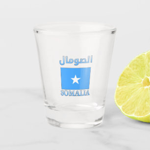 Verre A Shot Drapeau de la Somalie الصومال WordArt arabe et ang