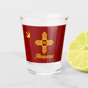 Verre A Shot Drapeau de la ville d'Albuquerque