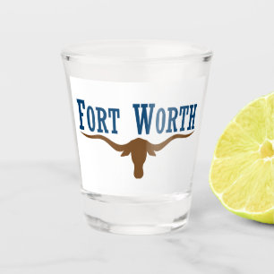 Verre A Shot Drapeau de la ville de Fort Worth