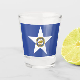 Verre A Shot Drapeau de la ville de Houston (Texas)