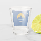 Verre A Shot Drapeau de la ville de Reno (Dos)