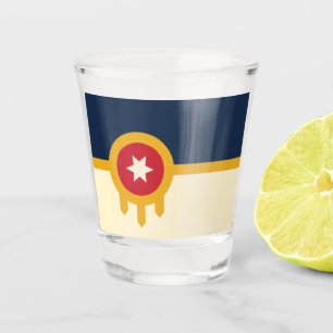 Verre A Shot Drapeau de la ville de Tulsa
