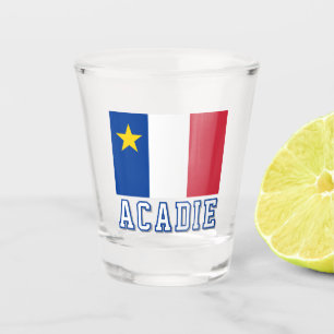 Verre A Shot Drapeau de l'Acadie