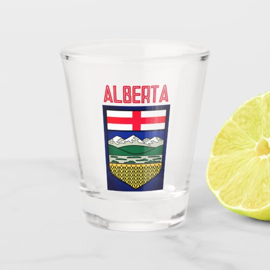 Verre A Shot Drapeau de l'Alberta - CANADA (Devant)