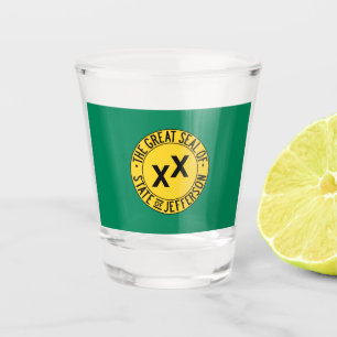 Verre A Shot Drapeau de l'État américain proposé de Jefferson