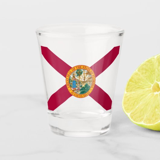 Verre A Shot Drapeau de l'État de Floride (Devant)