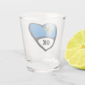Verre A Shot Drapeau De L'État De L'Oklahoma Dans Le Coeur, OK (Dos)