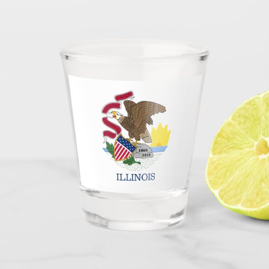 Verre A Shot Drapeau de l'Illinois (Devant)