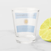 Verre A Shot Drapeau de l'indépendance de l'Argentine (Dos)