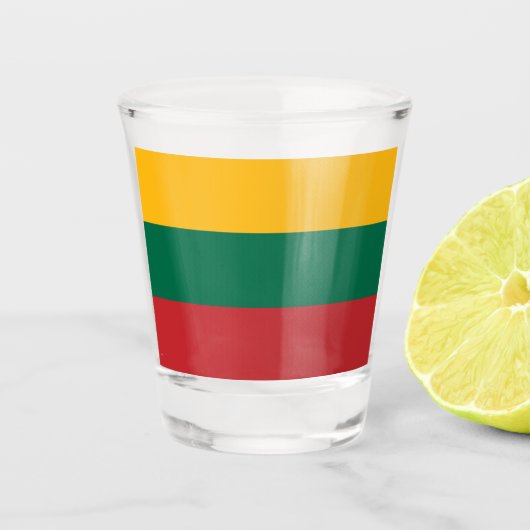Verre A Shot Drapeau de Lituanie (Devant)