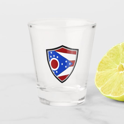Verre A Shot Drapeau de l'Ohio (Devant)
