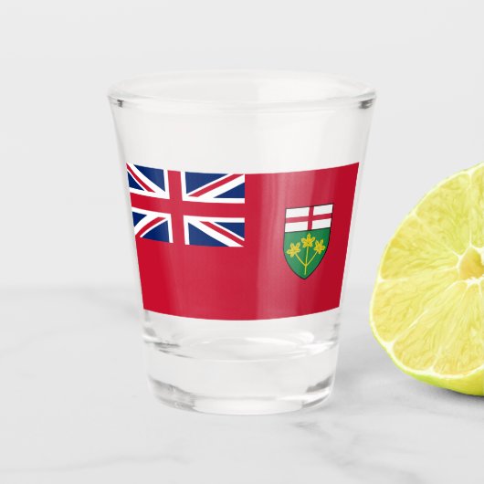 Verre A Shot drapeau de l'Ontario (Devant)