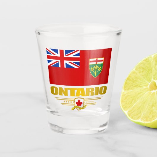 Verre A Shot drapeau de l'Ontario (Devant)