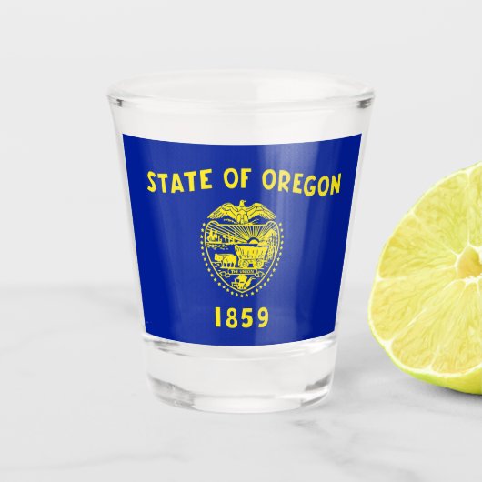 Verre A Shot Drapeau de l'Oregon (Devant)