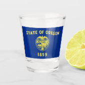 Verre A Shot Drapeau de l'Oregon (Devant)