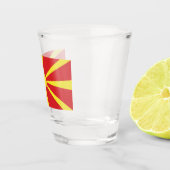 Verre A Shot Drapeau de Macédoine du Nord (Droite)