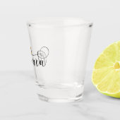 Verre A Shot Drapeau de Minorque Coeur, Baléares (Droite)