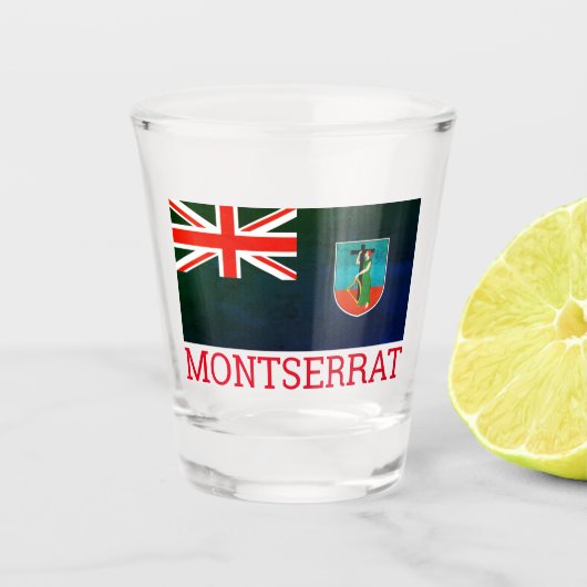 Verre A Shot Drapeau de Montserrat (Devant)