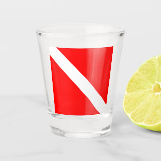 Verre A Shot Drapeau de plongée Plongeur en apnée Plongeur en b