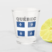 Verre A Shot Drapeau de Québec, Canada (Devant)