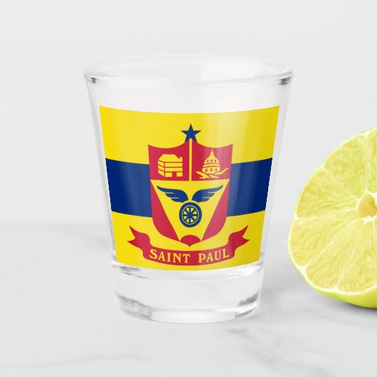 Verre A Shot Drapeau de Saint Paul (Minnesota) (Devant)