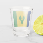 Verre A Shot Drapeau de Saint-Vincent-et-les Grenadines (Dos)