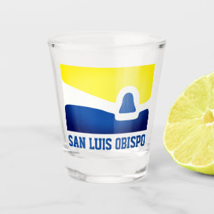 Verre A Shot Drapeau de San Luis Obispo, Californie