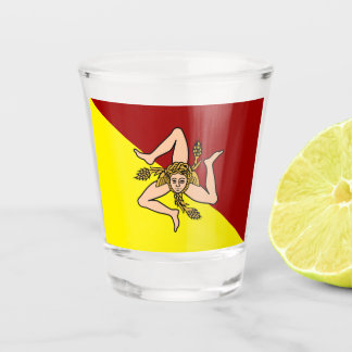 Verre A Shot Drapeau de Sicile (Italie)