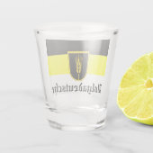 Verre A Shot Drapeau de Wolgadeutsche (version noir/jaune/blanc (Dos)