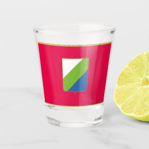 Verre A Shot Drapeau des Abruzzes (Italie)