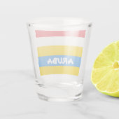 Verre A Shot Drapeau des couleurs rayées d'Aruba (Dos)