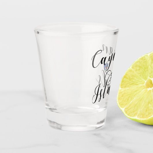 Verre A Shot Drapeau des îles Caïmans Coeur, îles Caïmans (Gauche)