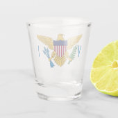 Verre A Shot Drapeau des îles Vierges américaines (Dos)