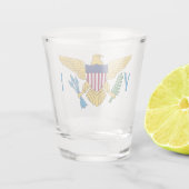 Verre A Shot Drapeau des îles Vierges américaines (Dos)